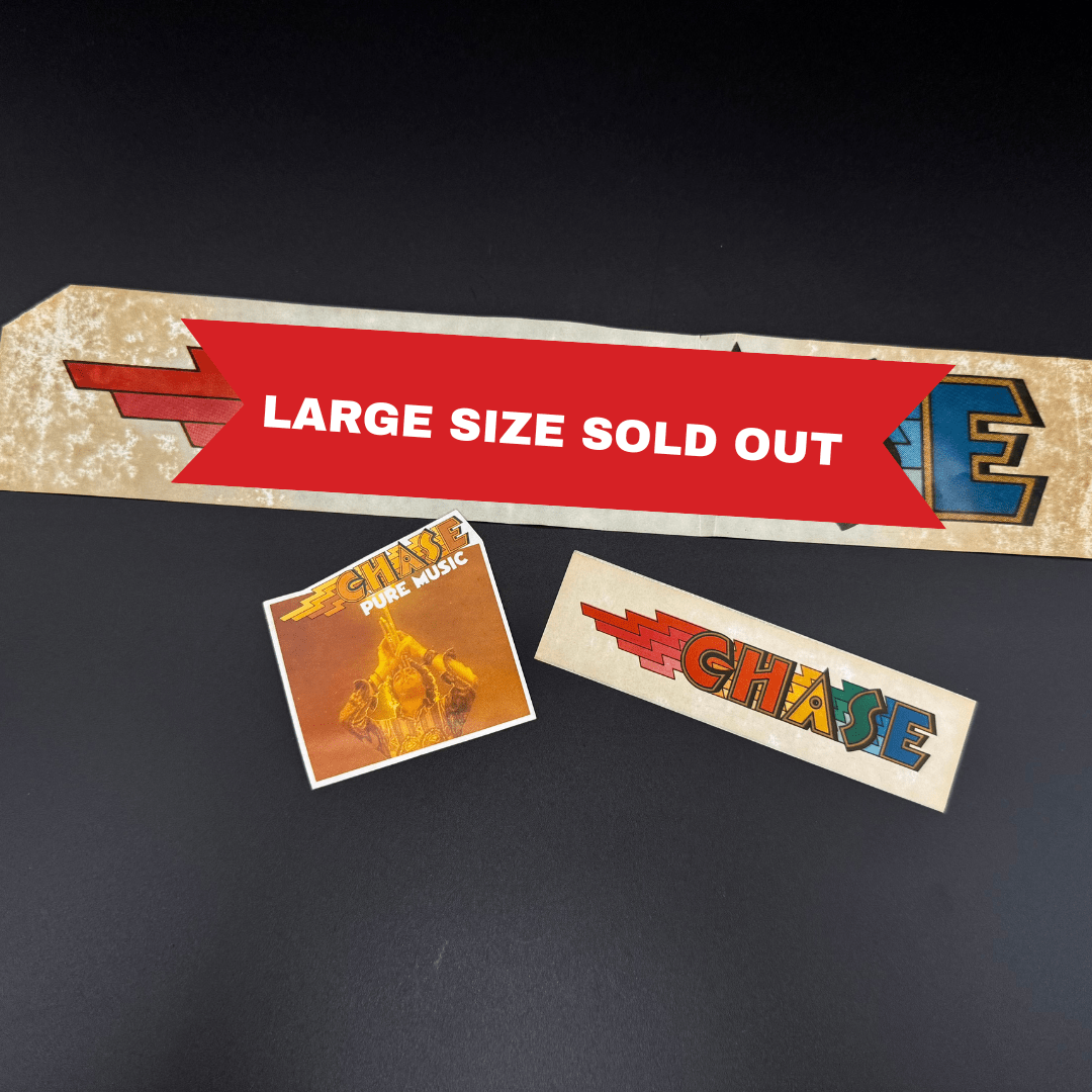 Authentic memorabilia from Bill Chase's band CHASE: Chase promo stickers