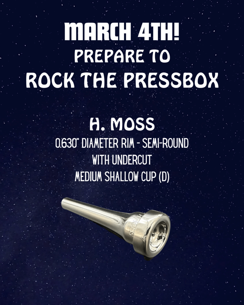 march 4th-5 H. Moss trumpet mouthpiece