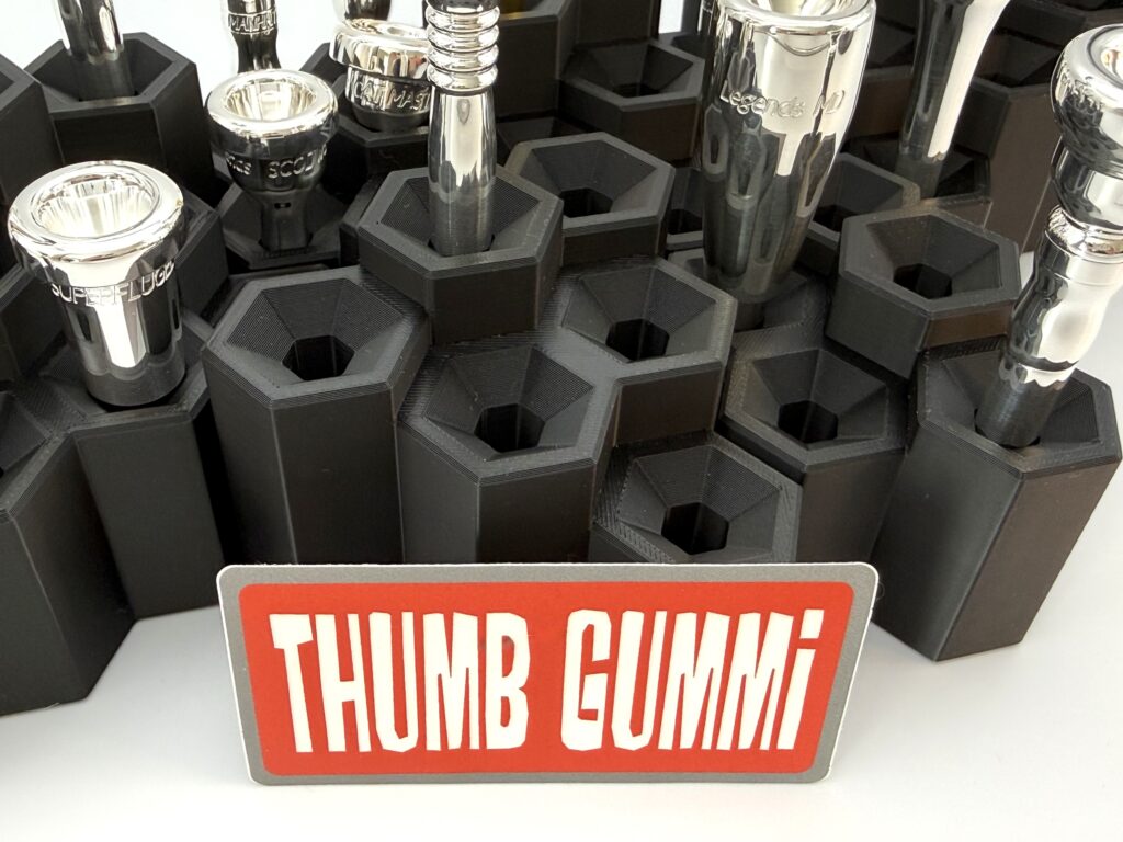 Display Racks for trumpet mouthpieces by Thumb Gummi